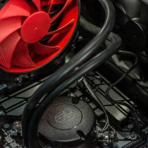 black CPU cooling system