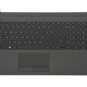 Laptop Palmrest Upper Cover Case for HP 15-DA 15-DB 15T-DA 15T-DB TPN-C135 TPN-C136 250 G7 255 G7 256 G7 L20387-001 (BLACK)